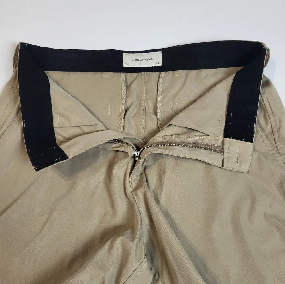 Abercrombie & Fitch Go To Men's Short Khaki Plain‎ Front Quick Dry Size 32